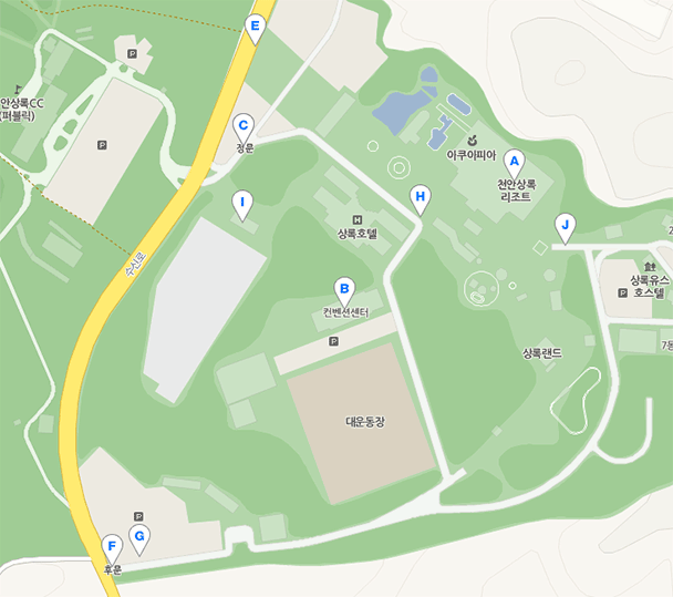 상록리조트 지도